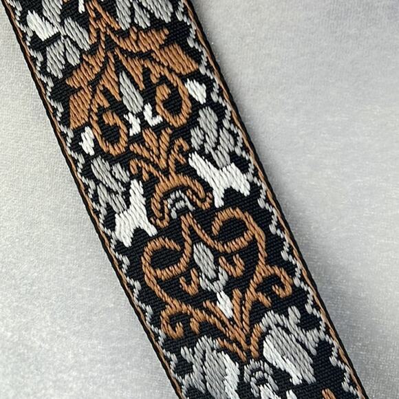 Alba Embroidered Bag Strap Gold Hardware Parisian Inspired Boho 2” Wide | NWT - Picture 5 of 6